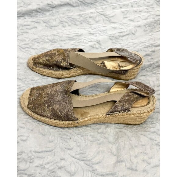 Vidarreta glitter slingback heel Espadrille Sandals 41 - Picture 6 of 8